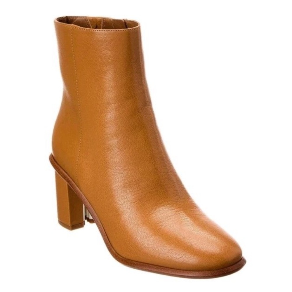 Tory Burch Brooke Stamped Heel Bootie Caramel